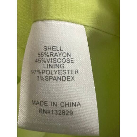 LOVERS + FRIENDS Revolve Corey Top Neon Lime Green Ruched Tie Crop - Sz Small - Picture 5 of 6